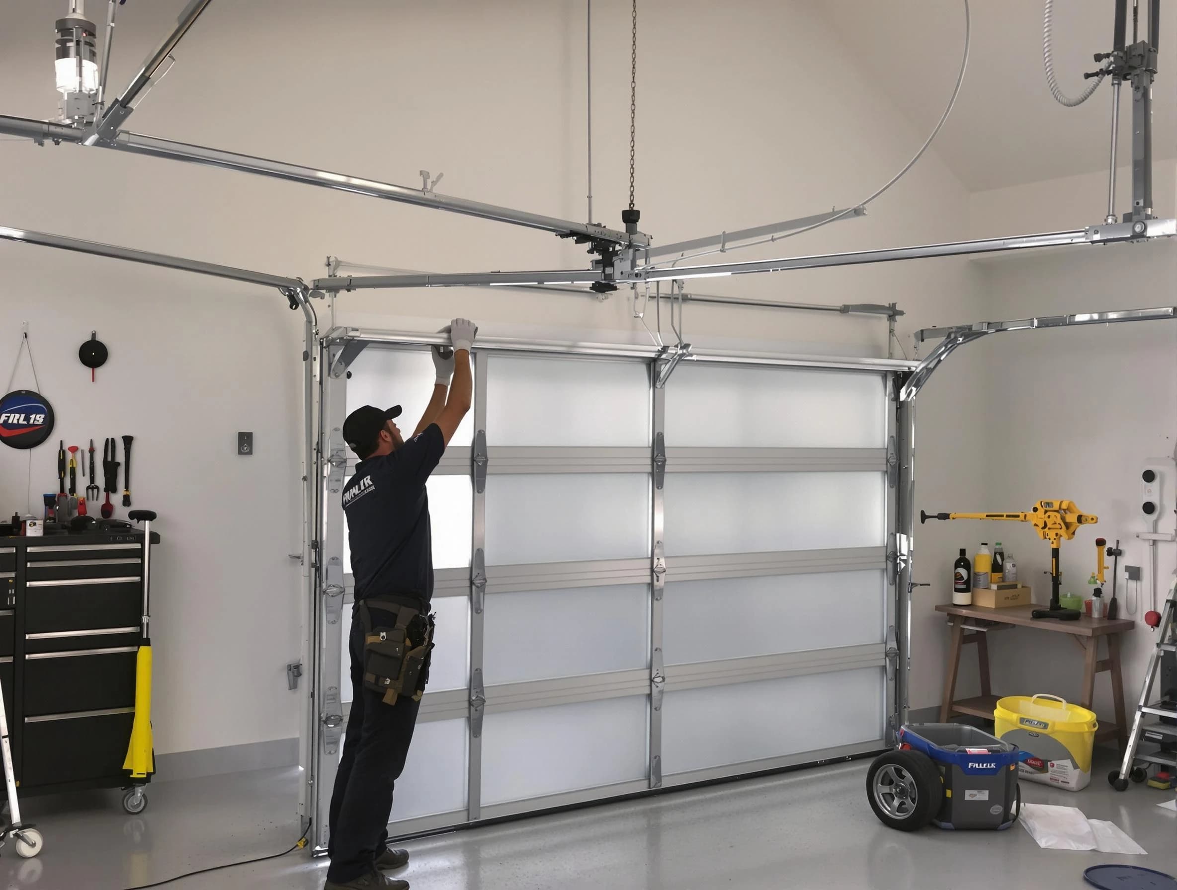 Rio Rancho Garage Door Repair certified team performing precision garage door installation in Rio Rancho