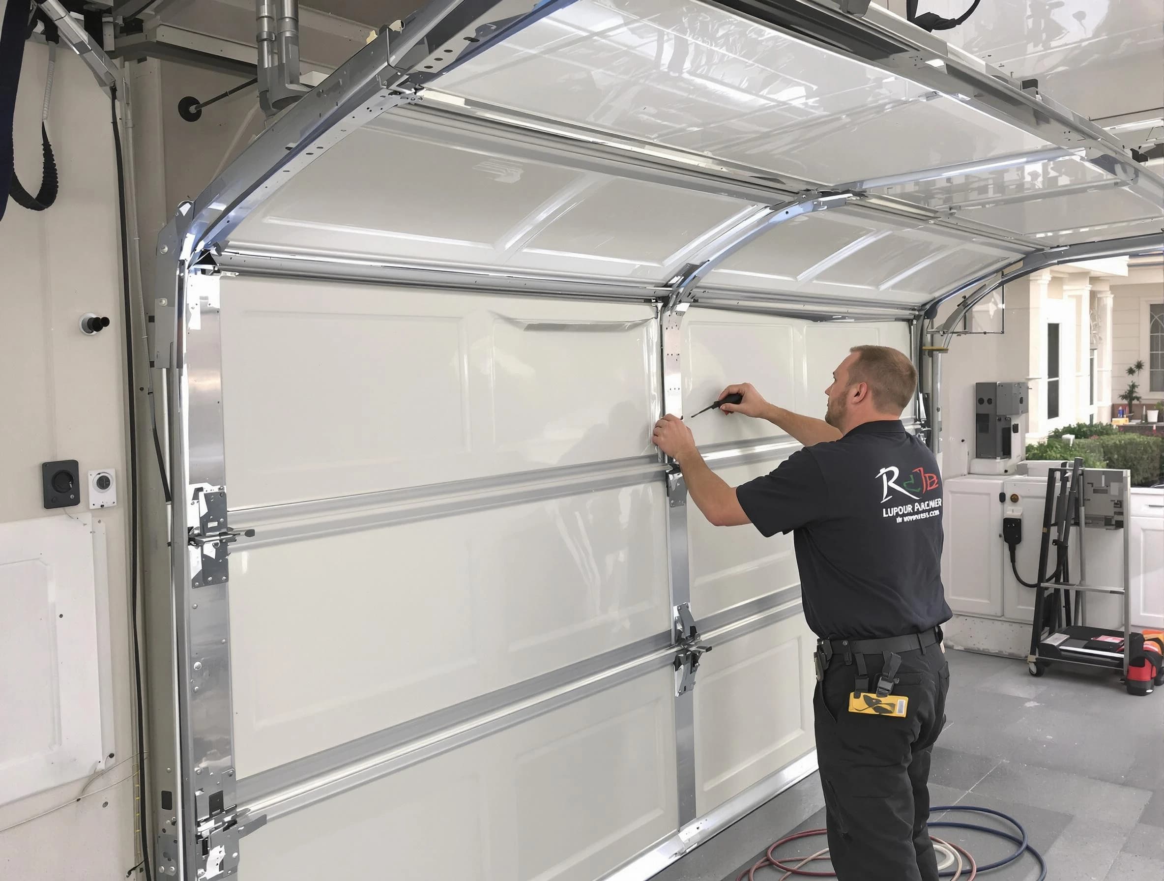 Rio Rancho Garage Door Repair professional performing panel repair in Rio Rancho