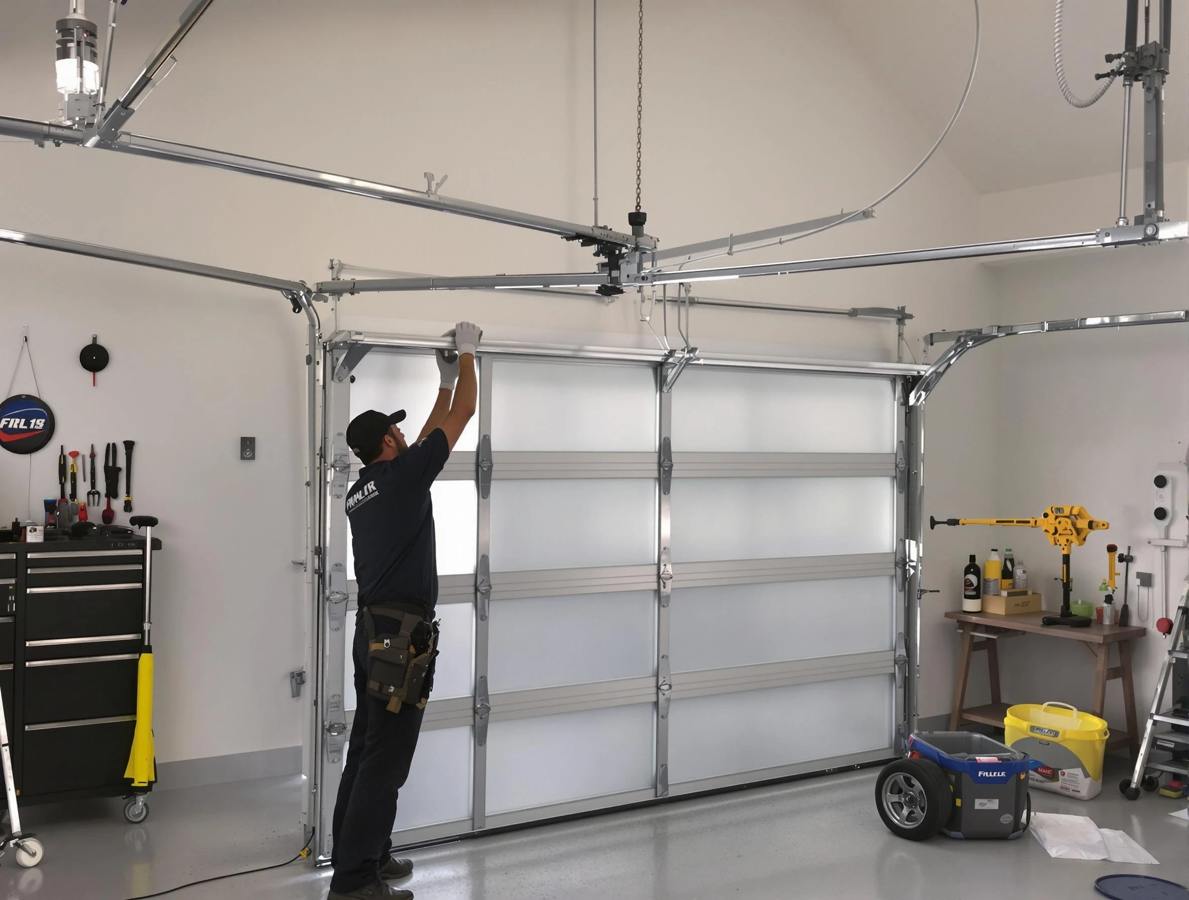 Rio Rancho Garage Door Repair certified team performing precision garage door installation in Rio Rancho