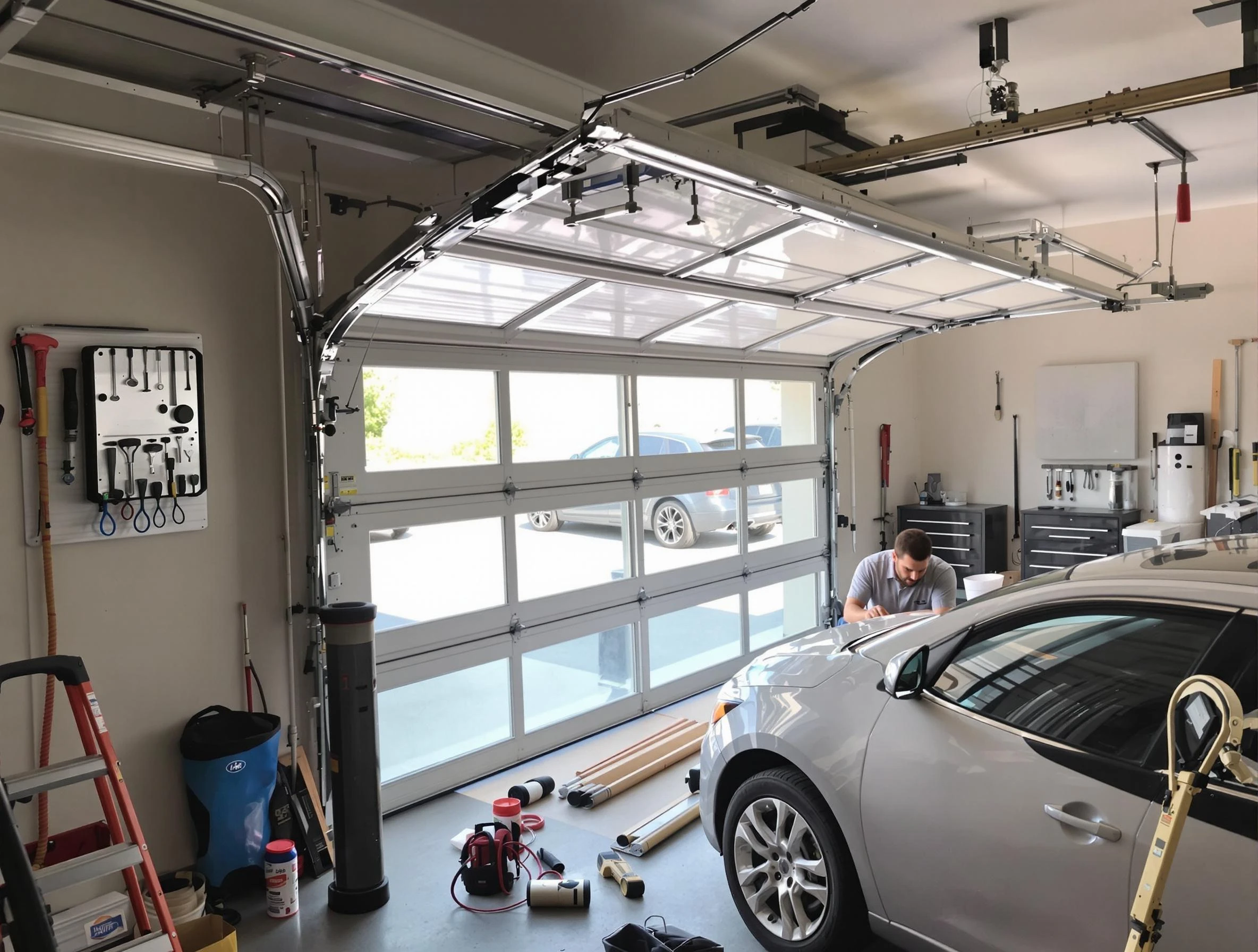 Garage door noise reduction service by Rio Rancho Garage Door Repair in Rio Rancho